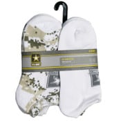 Wholesale - 6pk ARMY DIGI CAMO HC NS SOCKS SIZE 9-11, UPC: 193159217945
